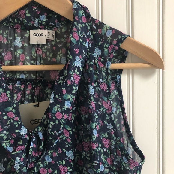 ASOS Crepe Top Skater Dress NWT - Picture 2 of 8